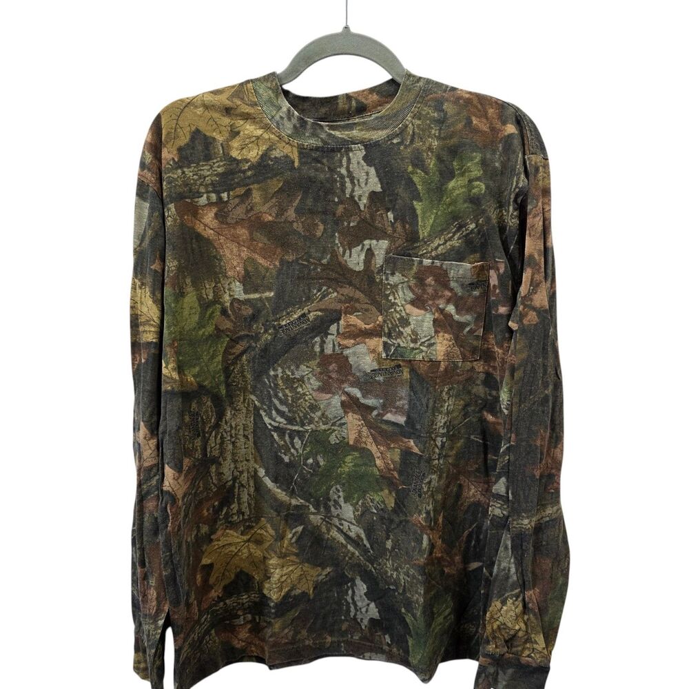 Fieldline Advantage Timber Camo Pocket Tee Long Sleeve Hunting‎ Shirt Large